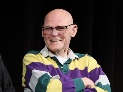 (L-R) Scott Feinberg, James Carville and Matt Tyrnauer speak onstage at the Carville: Winn
