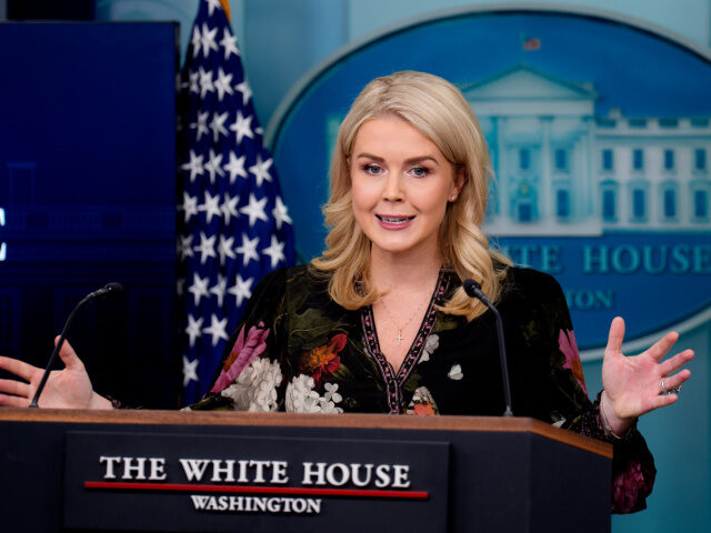 White House press secretary Karoline Leavitt speaks during the daily press briefing in the