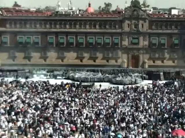 Surveillance video of a protest in Mexico City. (Credit: Breitbart News Foundation / Carte