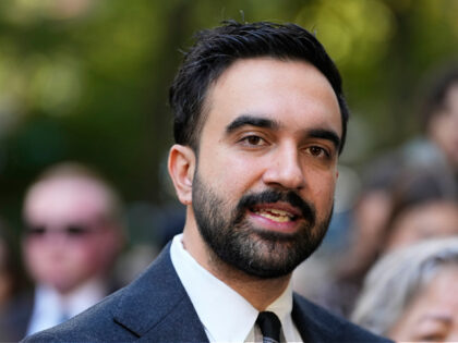 New York City mayoral candidate Zohran Mamdani talks to reporters in New York, Monday, Oct