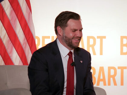 U.S. Vice President JD Vance participates in a Breitbart News policy event at the Andrew W