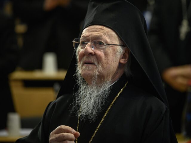 Ecumenical patriarch of Constantinople Bartholomew I attends a mass during the Autumn plen