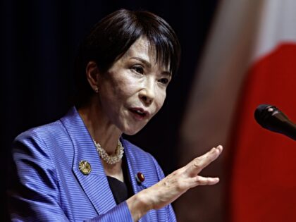 Sanae Takaichi, Japan's prime minister, speaks during a news conference at the APEC Econom