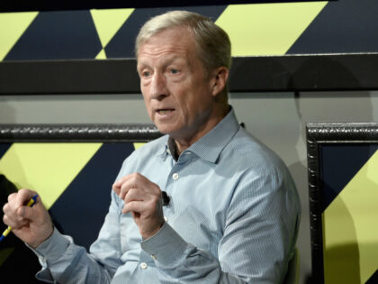 Tom Steyer speaks during the 2024 Forbes Sustainability Leaders Summit on September 24, 20