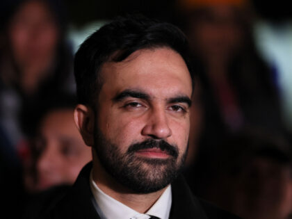 New York Mayoral Candidate Zohran Mamdani attends a campaign event at Dutch Kills Playgrou