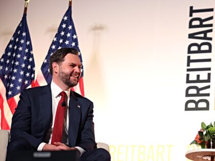 WASHINGTON, DC - NOVEMBER 20: U.S. Vice President JD Vance participates in a fireside chat