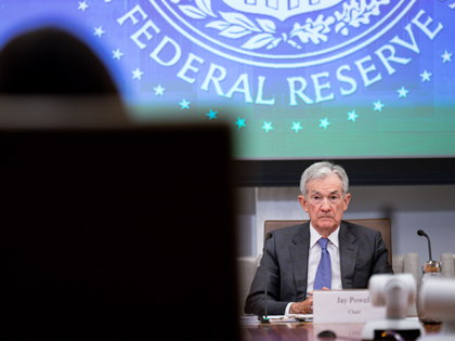 Fed Chairman Jerome Powell attends the Federal Reserve Board open meeting in Washington, D