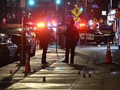 NEW JERSEY, USA - NOVEMBER 15: Newark Police work the scene of a reported mass shooting wi