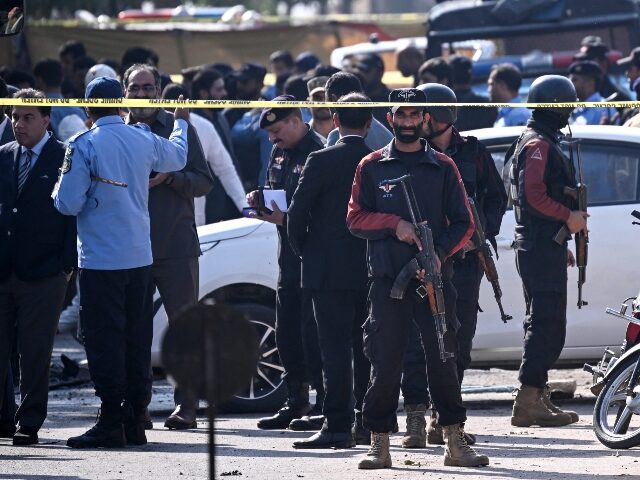 pakistan-commandos-bombing-getty Pakistan's Anti-Terrorism Squad (ATS) commandos stand guard at an explosion site afte