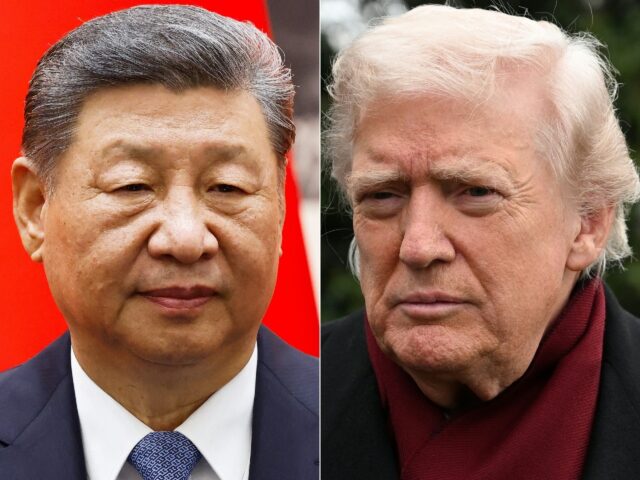 The call between Chinese President Xi Jinping (L) and his US counterpart Donald Trump came