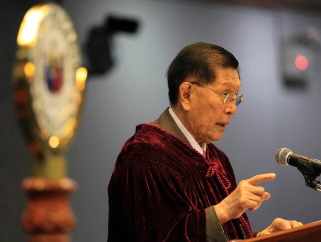 Juan Ponce Enrile, known as the architect of the Philippines' martial law dictatorshi