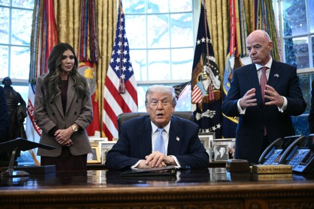 US President Donald Trump meets with the White House Task Force on the FIFA World Cup 2026