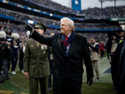 President Donald Trump attends Army Navy football game at M&T Bank Stadium. December 1