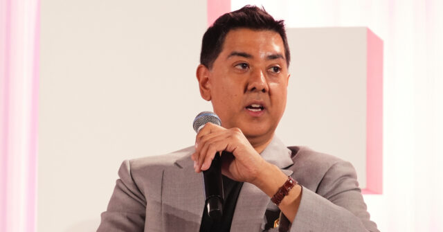 FILE - Imran Ahmed with the Center for Countering Digital Hate, speaks at The Elevate Prize Foundation's Make Good Famous Summit, on May 13, 2025, in Miami Beach, Fla. (AP Photo/Marta Lavandier, File)