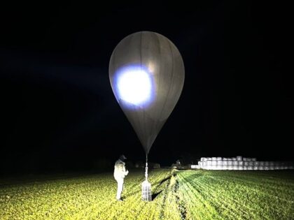 FILE - In this undated photo released by the State Border Guard Service, an officer inspec