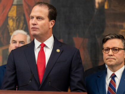 Republican Study Committee Chairman Congressman August Pfluger (R-TX) speaks during a pres