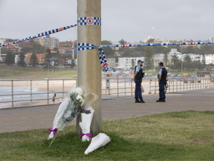 Dec15-25-mass-shooting-Bondi-Beach-Sydney-Australia-getty Flowers laid near the scene of the mass shooting at Bondi Beach in Sydney, Australia, on M