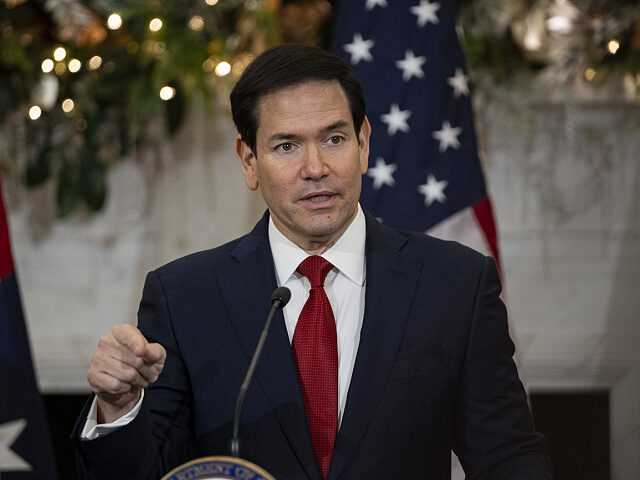 WASHINGTON DC, UNITED STATES - DECEMBER 8: US Secretaries of State and Defense Marco Rubio