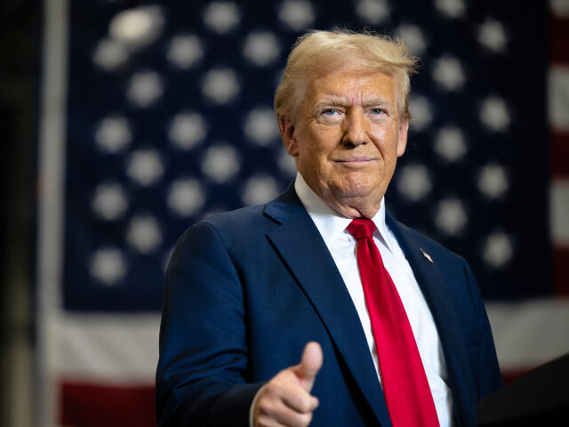 Donald Trump Republican presidential nominee, former U.S. President Donald Trump gives a thumbs up as h