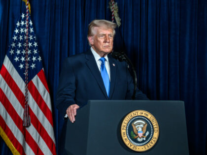 President Donald Trump addresses the nation on the shooting of two National Guard soldiers