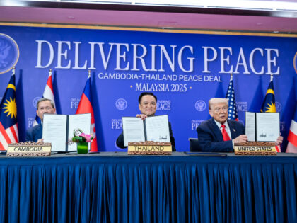 President Donald Trump, Malaysian Prime Minister Seri Anwar Ibrahim, Cambodian Prime Minis
