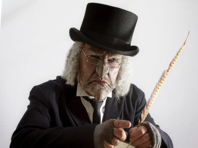 Ebenezer Scrooge-like character