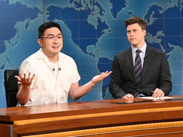 SATURDAY NIGHT LIVE -- "Maya Rudolph" Episode 1800 -- Pictured: (l-r) Bowen Yang, anchor C
