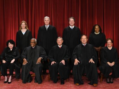 Justices of the US Supreme Court pose for their official photo at the Supreme Court in Was