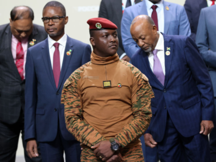SAINT PETERSBURG, RUSSIA - JULY 28 (RUSSIA OUT) Burkina Faso President Ibragim Traore (C)