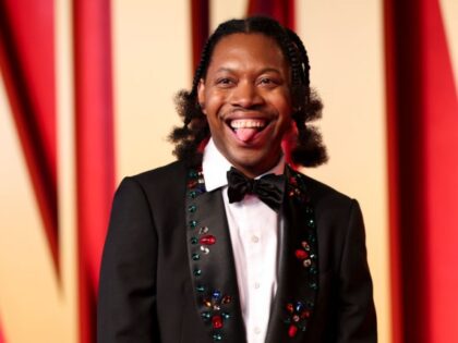 Jeremy O. Harris at the 2024 Vanity Fair Oscar Party held at the Wallis Annenberg Center f