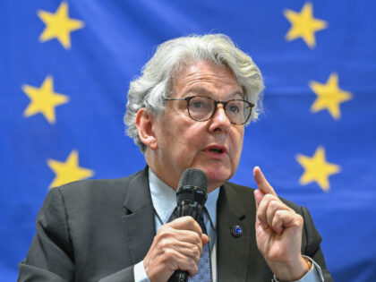 17 May 2024, Saxony, Spreetal: Thierry Breton, EU Commissioner for Internal Market and Ser