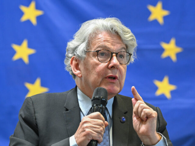 17 May 2024, Saxony, Spreetal: Thierry Breton, EU Commissioner for Internal Market and Ser