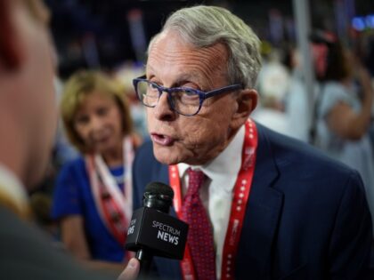 MILWAUKEE, WISCONSIN - JULY 15: Ohio governor Mike DeWine speaks to the press on the first