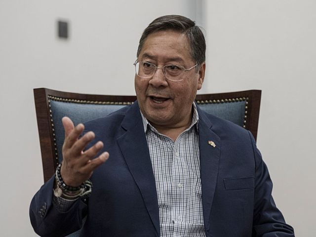 GettyImages-2229543344 LA PAZ, BOLIVIA - AUGUST 14: Bolivia's president Luis Arce catacora during an interview at