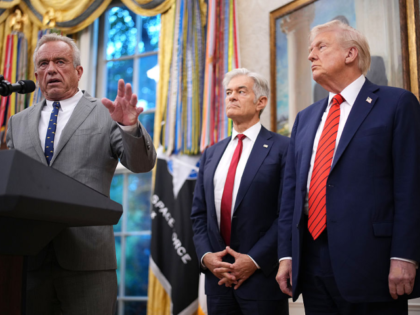 WASHINGTON, DC - OCTOBER 10: Health and Human Services Secretary Robert F. Kennedy Jr. spe