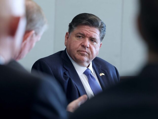 Gov. JB Pritzker meets in Chicago with former military generals and admirals on Oct. 16, 2