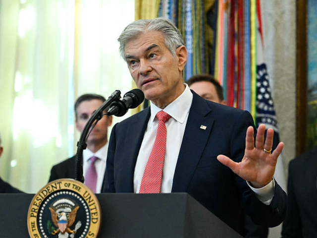 Medicare and Medicaid Administrator Mehmet Oz speaks in the Oval Office during an event ab