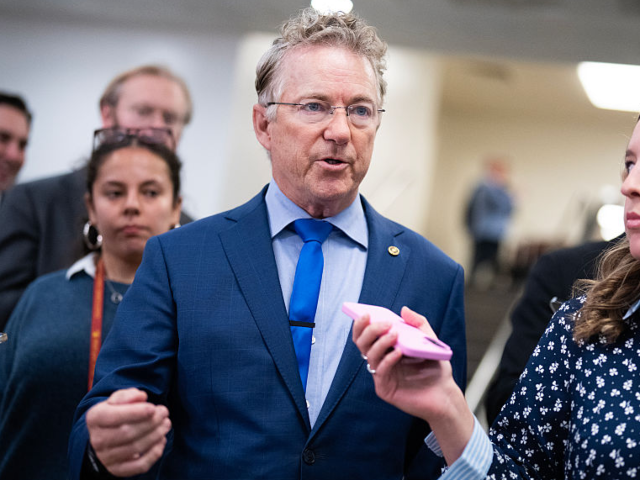 UNITED STATES - NOVEMBER 5: Sen. Rand Paul, R-Ky., talks with reporters in the U.S. Capito