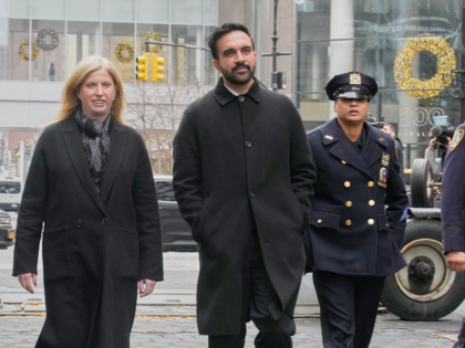 New York Mayor-elect Zohran Mamdani (center-R) and New York City Police Commissioner Jessi