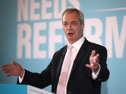 LONDON, ENGLAND - DECEMBER 4: Reform UK Leader Nigel Farage speaks during a press conferen