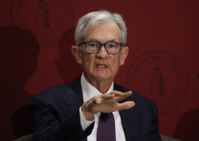 STANFORD, CALIFORNIA - DECEMBER 01: Federal Reserve Bank Chair Jerome Powell speaks during