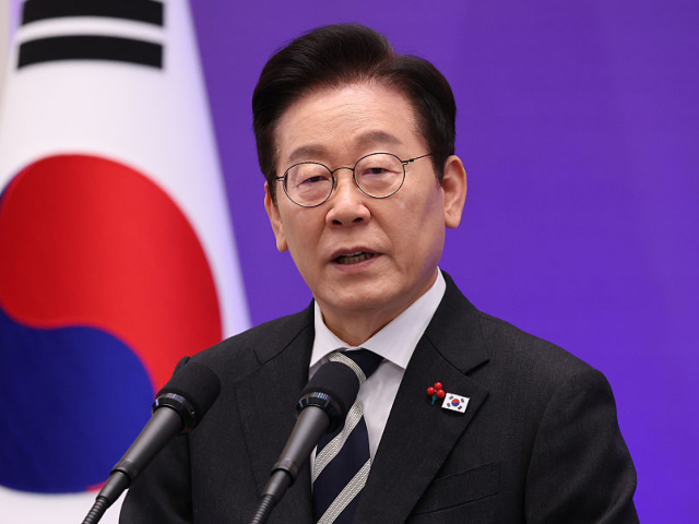 SEOUL, SOUTH KOREA - DECEMBER 03: President Lee Jae Myung speaks during a press conference