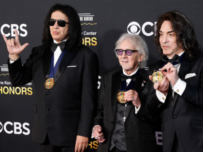 WASHINGTON, DC - DECEMBER 07: Gene Simmons, Peter Criss, and Paul Stanley attend the 2025