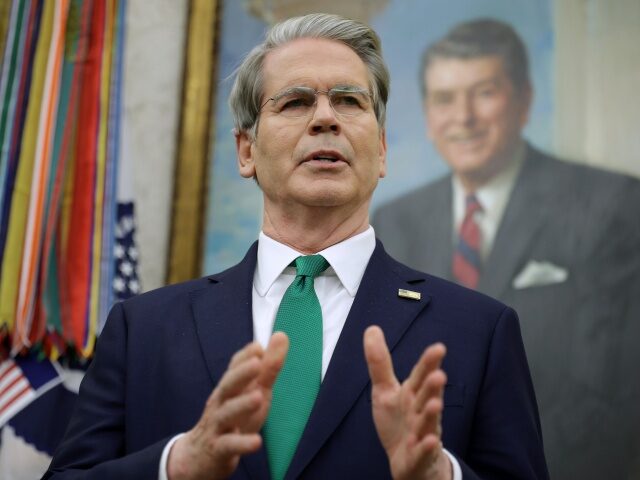 President Trump Signs Executive Orders In The Oval Office WASHINGTON, DC - DECEMBER 11: U.S. Secretary of the Treasury Scott Bessent speaks in the O