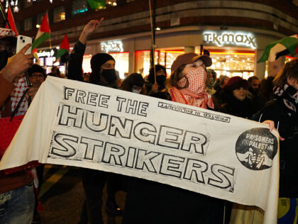 Pro-Palestine activists protest in solidarity with the eight Filton 24 prisoners on hunger