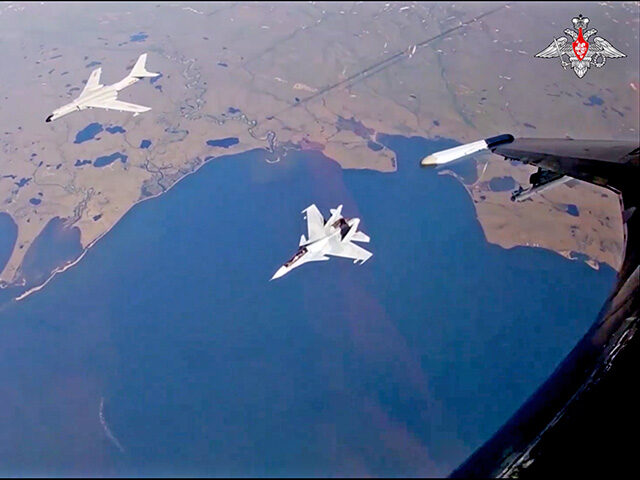 GettyImages2162751904 A screen grab taken from a video released by Russian Defense Ministry shows the aviation g