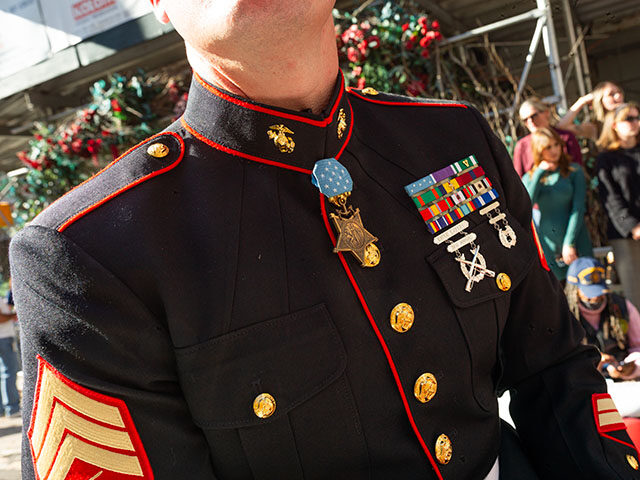 Grand Marshall Dakota Meyer, a marine who received the Congressional Medal of Honor in Afg