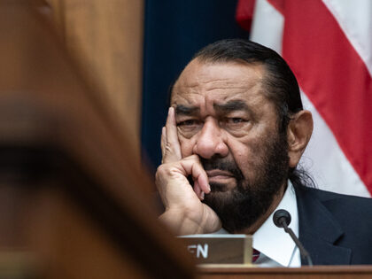 Ranking Member Rep. Al Green (D-TX) listens during a House Committee on Financial Services