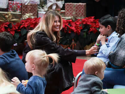 First lady Melania Trump visits with patients and their families at Children’s National