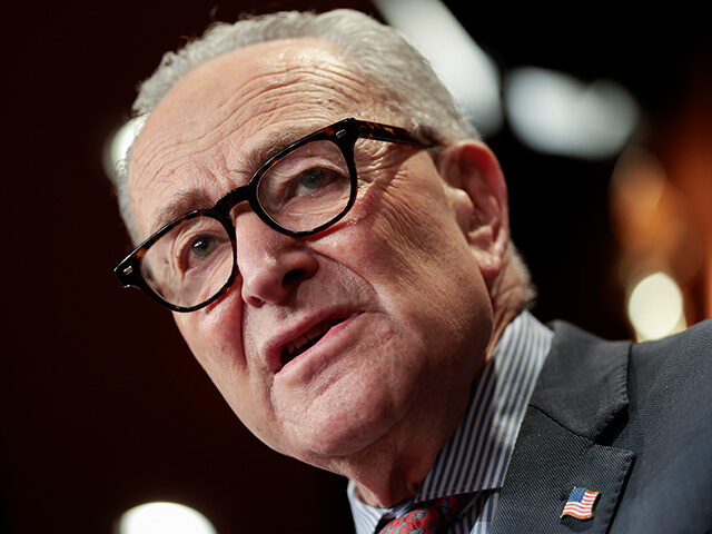 GettyImages2251421247 Senate Minority Leader Charles Schumer (D-NY), speaks during a news conference following a